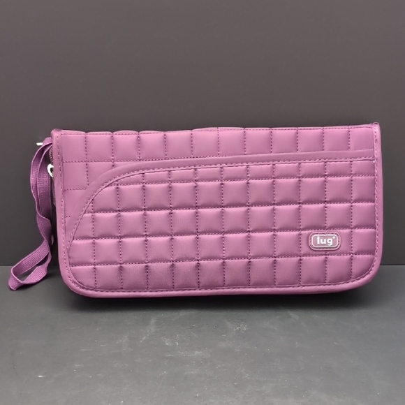 Lug Tango Purple Quilted Travel Wristlet Clutch. - Picture 1 of 11